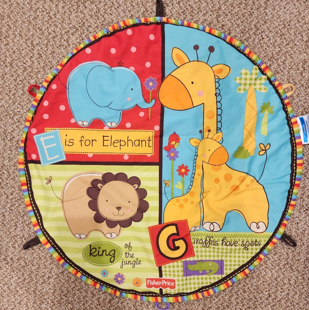 Fisher-Price 2010 Tummy Time Replacement Play Mat Round Approx 32” MAT only